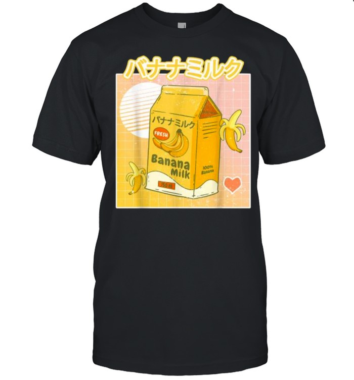 Banana Milk Aesthetic Milk Harajuku Japanese Kawaii T- Classic Men's T-shirt