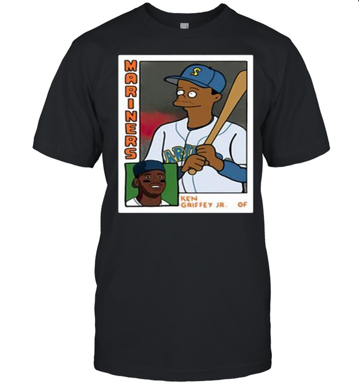 Homer at the Bat Ken Griffey Jr Simpsons Parody Baseball Card  Classic Men's T-shirt