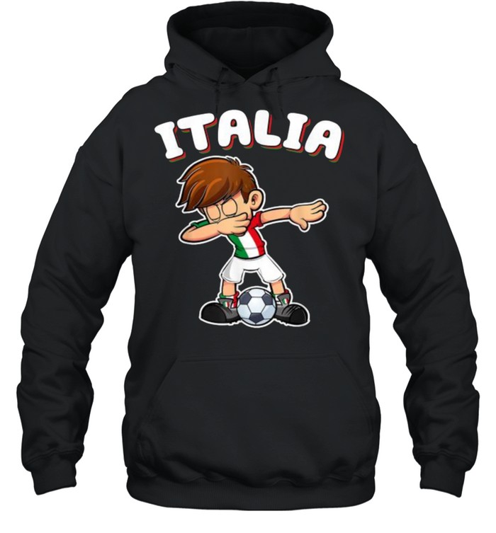 Italia Dabbing Football Soccer Boy Italy T- Unisex Hoodie