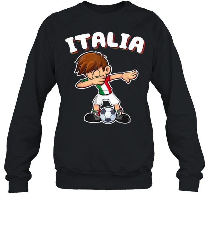 Italia Dabbing Football Soccer Boy Italy T- Unisex Sweatshirt