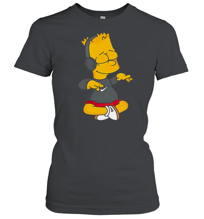 Simpsons Bart Simpson Listening To Music  Classic Women's T-shirt