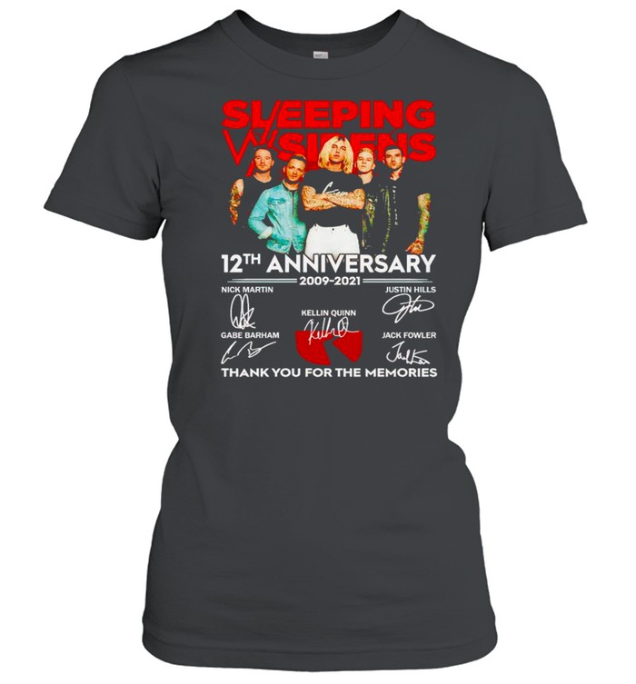 Sleeping Wisdens 12th Anniversary 2009 2021 thank you for the memories shirt Classic Women's T-shirt