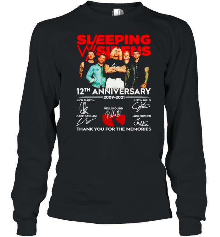 Sleeping Wisdens 12th Anniversary 2009 2021 thank you for the memories shirt Long Sleeved T-shirt