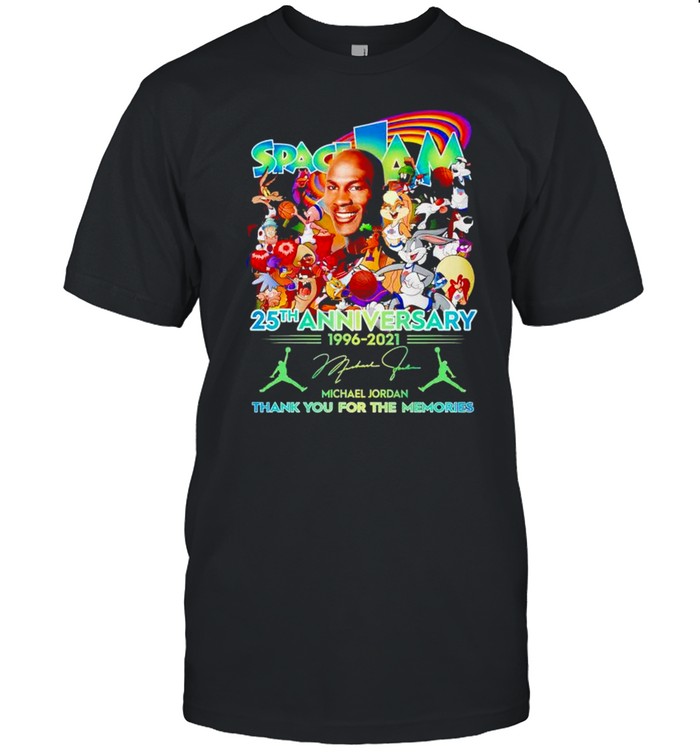 Space Jam 25th Anniversary 1996 2021 Michael Jordan thank you for the memories shirt Classic Men's T-shirt