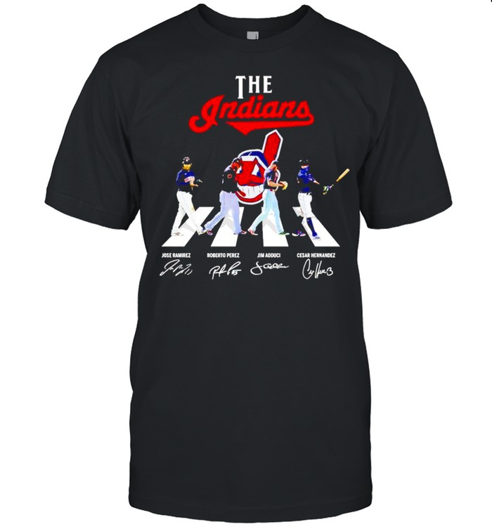 The Indians players Abbey Road signatures shirt