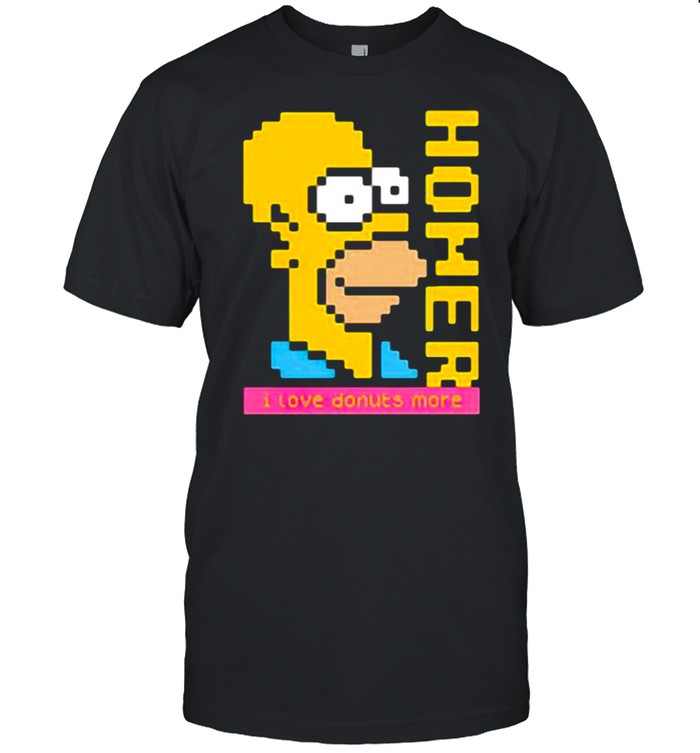 The Simpson Homer Love Donuts Pixel  Classic Men's T-shirt