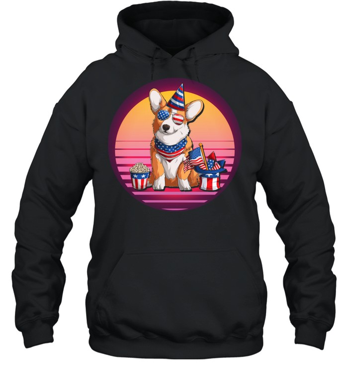 Dog 4th of July American Patriotic independence day shirt Unisex Hoodie