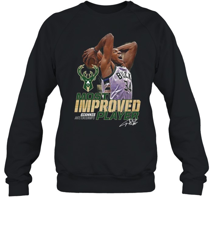 Giannis Antetokounmpo Milwaukee Bucks Fanatics Branded Youth 2017 NBA Most Improved Player shirt Unisex Sweatshirt