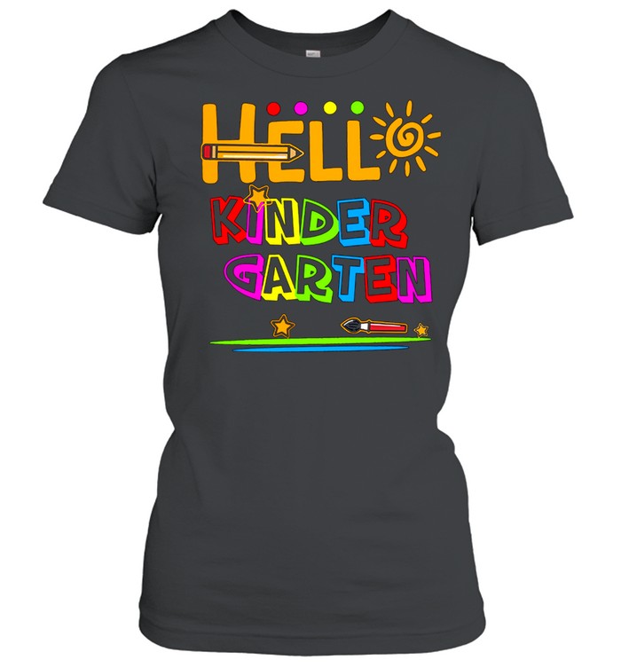 Hello Kindergarten Back To School Teacher Student shirt Classic Women's T-shirt