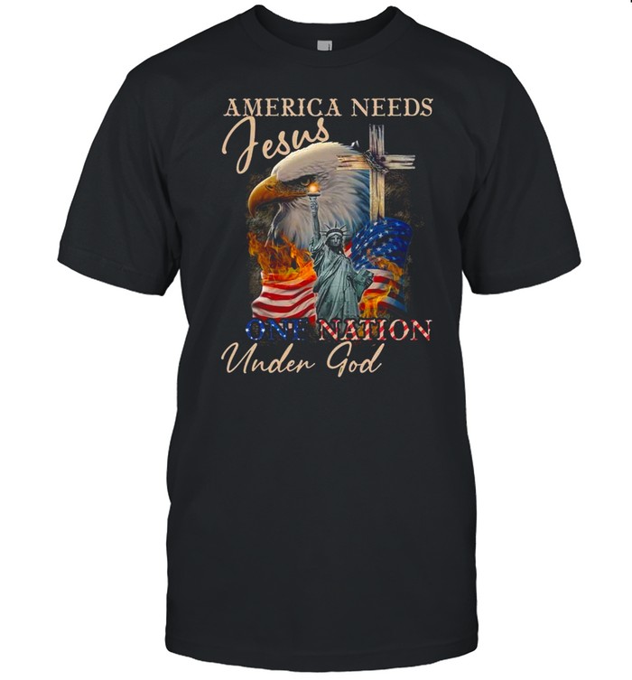 America needs jesus one nation under god shirt Classic Men's T-shirt