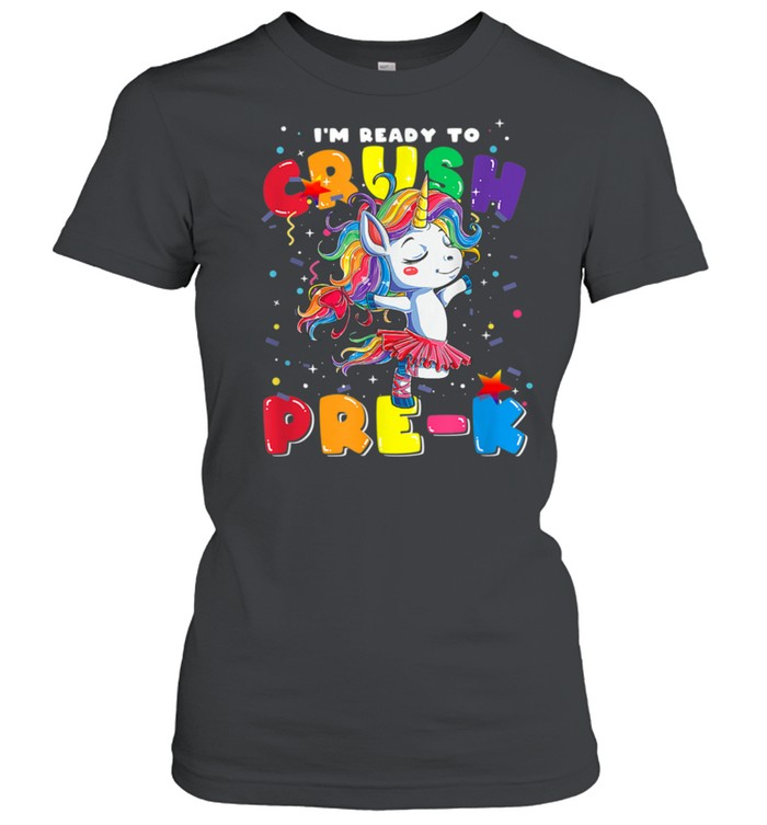 Crush Kindergarten Student Back To School Unicorn shirt Classic Women's T-shirt