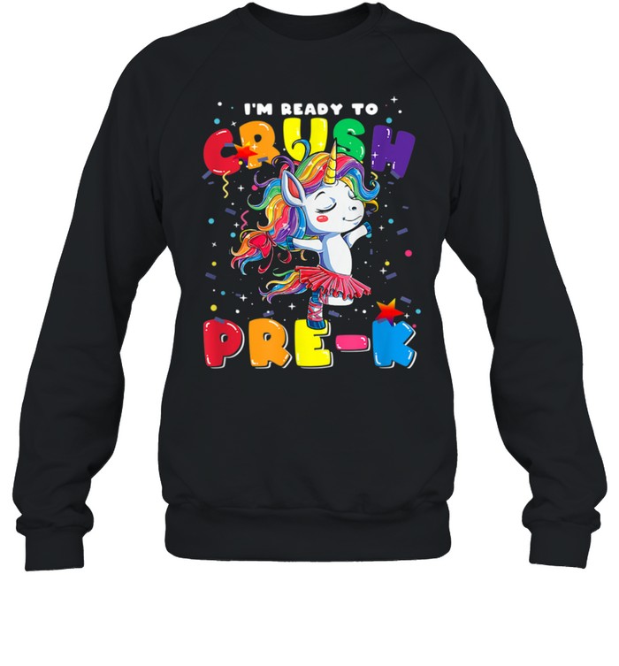 Crush Kindergarten Student Back To School Unicorn shirt Unisex Sweatshirt