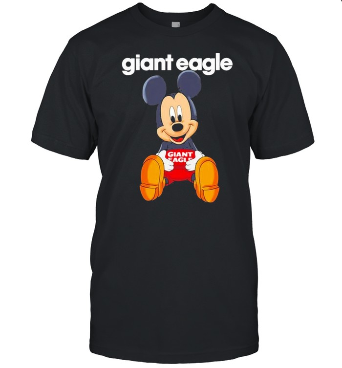 Mickey mouse hug Giants Eagles logo shirt