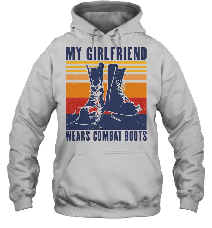 My Girlfriend Wears Combat Boots Vintage T-shirt Unisex Hoodie