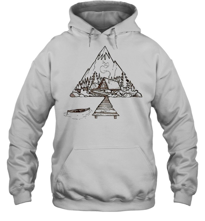 Classic Cool Pine Tree and Nature Inside Camping shirt Unisex Hoodie