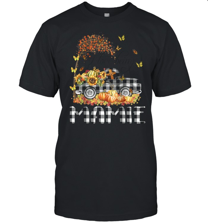 Pumpkin Truck I Love Being Mamie Butterfly shirt Classic Men's T-shirt