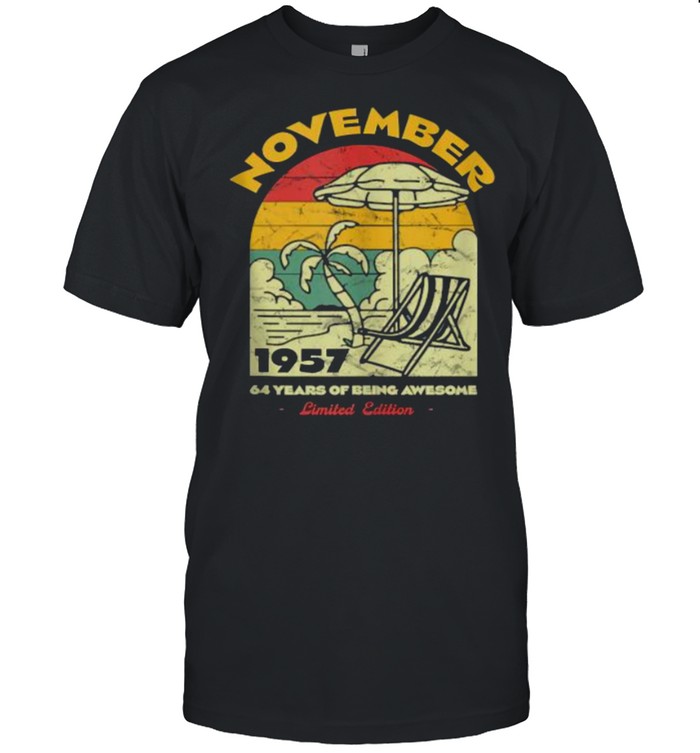 November 1957 64 Years of Being Awesome Birthday Vintage T- Classic Men's T-shirt