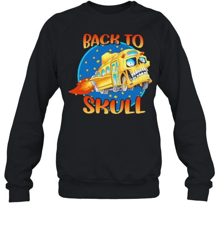 Back To School Skull Bus  Unisex Sweatshirt
