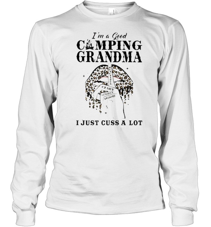 I’m A Good Camping Grandma I Just Cuss A Lot Lepoard  Long Sleeved T-shirt