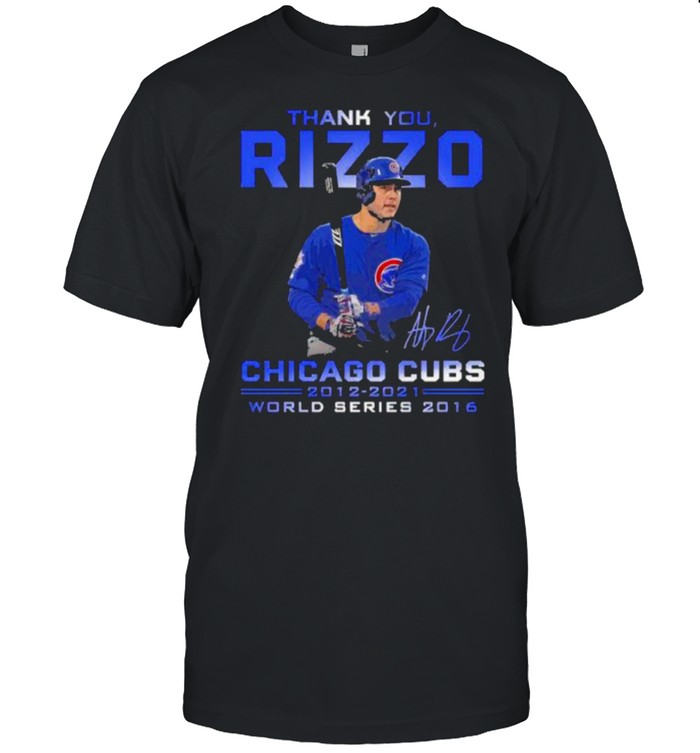 Thank you rizzu chicago cubs 2012 2021 thank you for the memories signatue shirt Classic Men's T-shirt