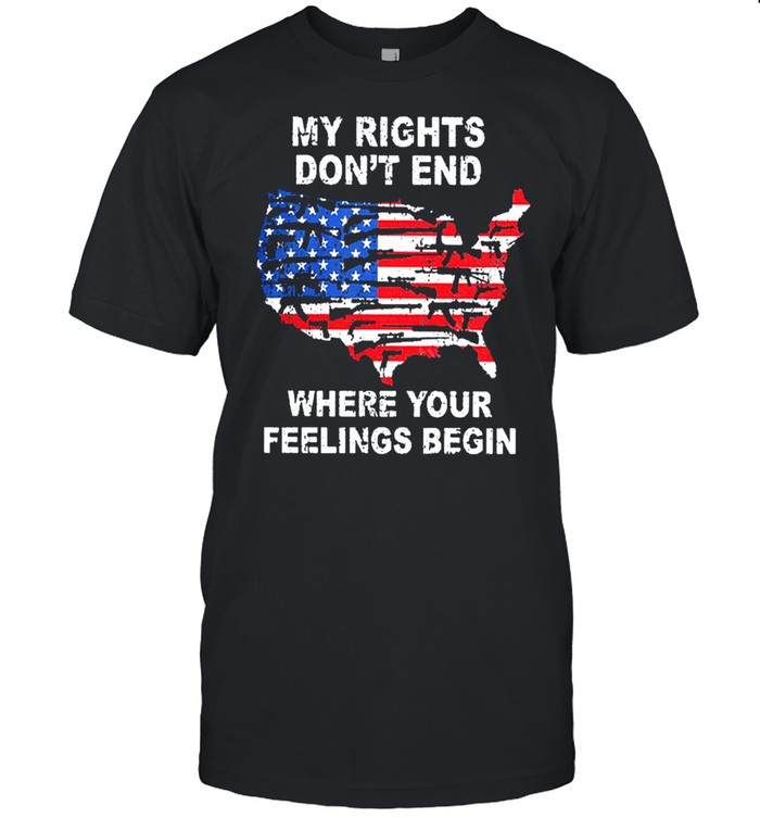 My rights dont end where your feelings begin American flag shirt Classic Men's T-shirt