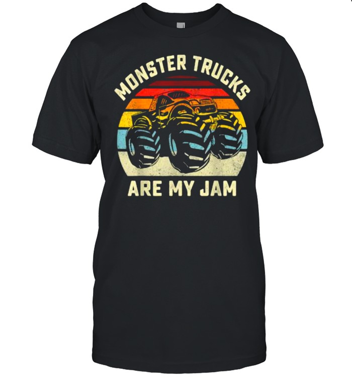 Vintage Monster Truck Retro Style Monster Trucks Are My Jam T- Classic Men's T-shirt