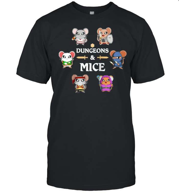 Adventurer Mice Fantasy D20 Tabletop RPG Roleplaying Gamer shirt Classic Men's T-shirt