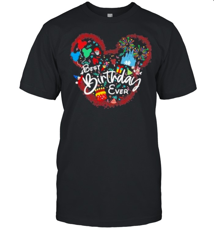 Best Birthday Ever Disney Mickey Firework  Classic Men's T-shirt