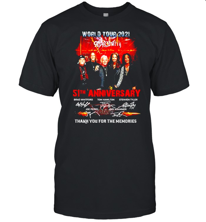 World Tour 2021 Aerosmith 51th Anniversary thank you for the memories shirt Classic Men's T-shirt