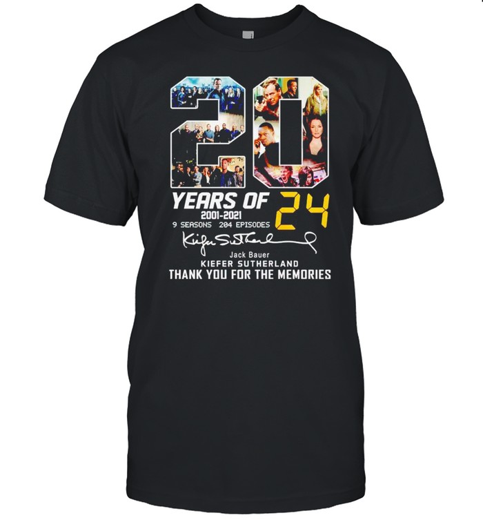 20 years of Kiefer Sutherland 2001 2021 thank you for the memories shirt Classic Men's T-shirt