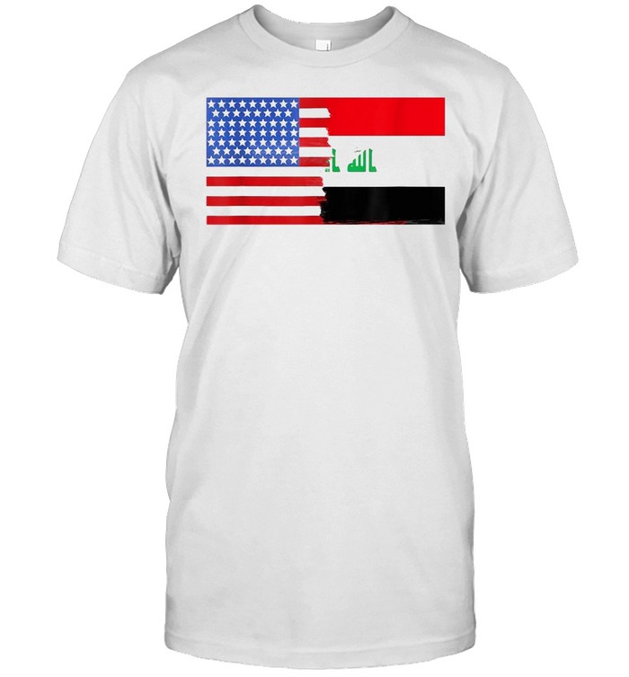 America Flag Heritage Iraqi American Half Iraq Half T-shirt Classic Men's T-shirt