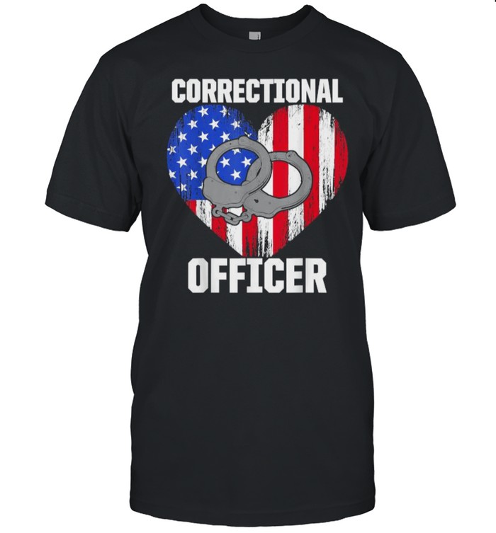Correctional Officer Corrections American Flag T- Classic Men's T-shirt