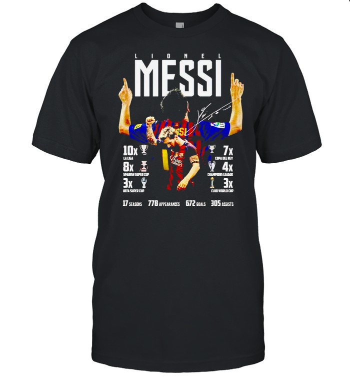 Lionel Messi 10x La Liga 8x Spanish Super cup shirt