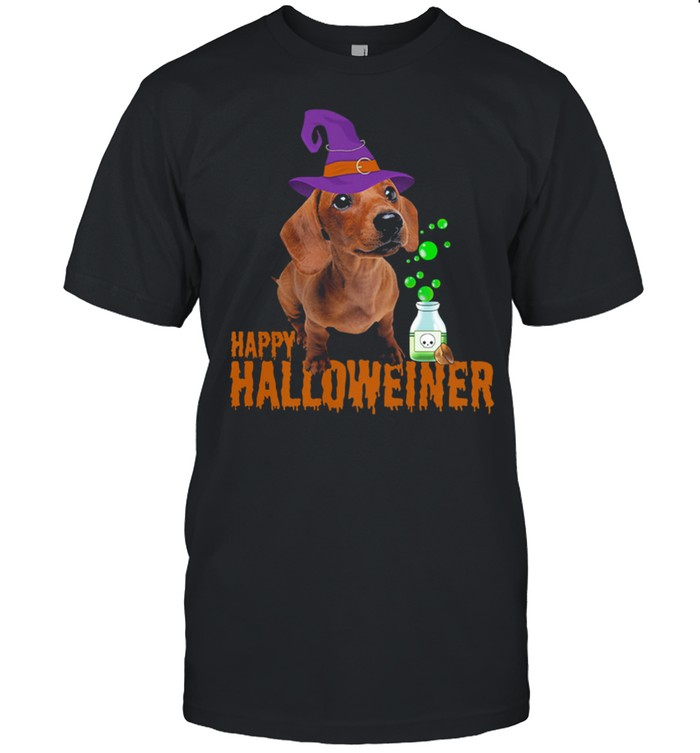 Dachshund Witch Happy Halloweiner shirt