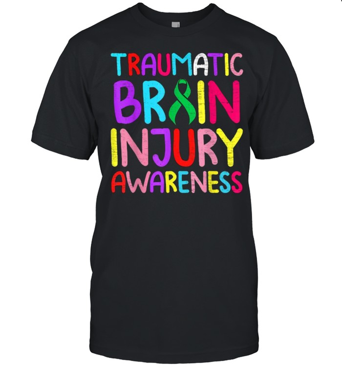 Traumatic Brain Injury Awareness Ribbon T- Classic Men's T-shirt