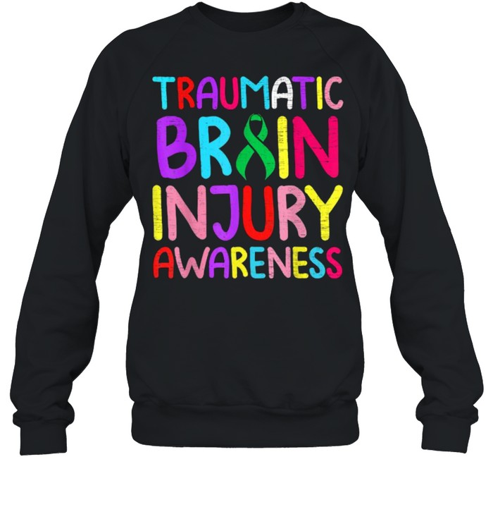 Traumatic Brain Injury Awareness Ribbon T- Unisex Sweatshirt