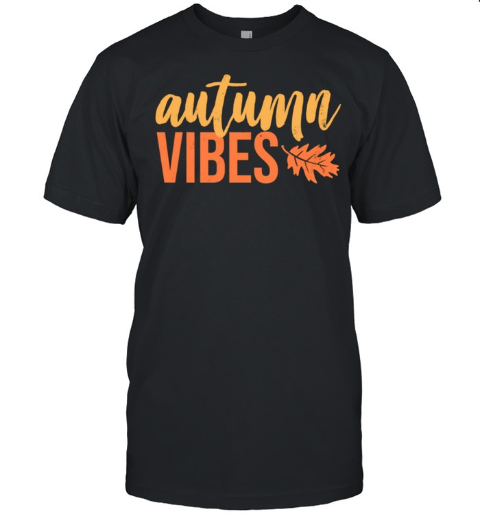 Autumn vibes cute vintage fall leaves shirt Classic Men's T-shirt