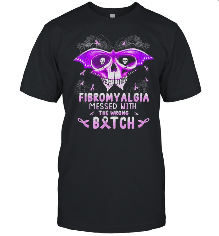 Skull Fibromyalgia Messed With The Wrong Bitch T-shirt Classic Men's T-shirt