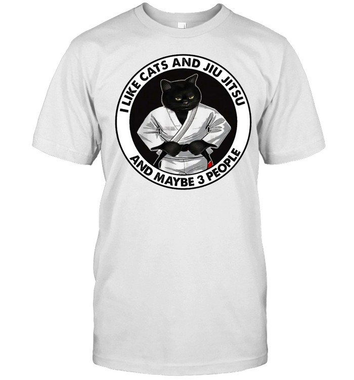 I like cat and Jiu Jitsu and maybe 3 people shirt Classic Men's T-shirt