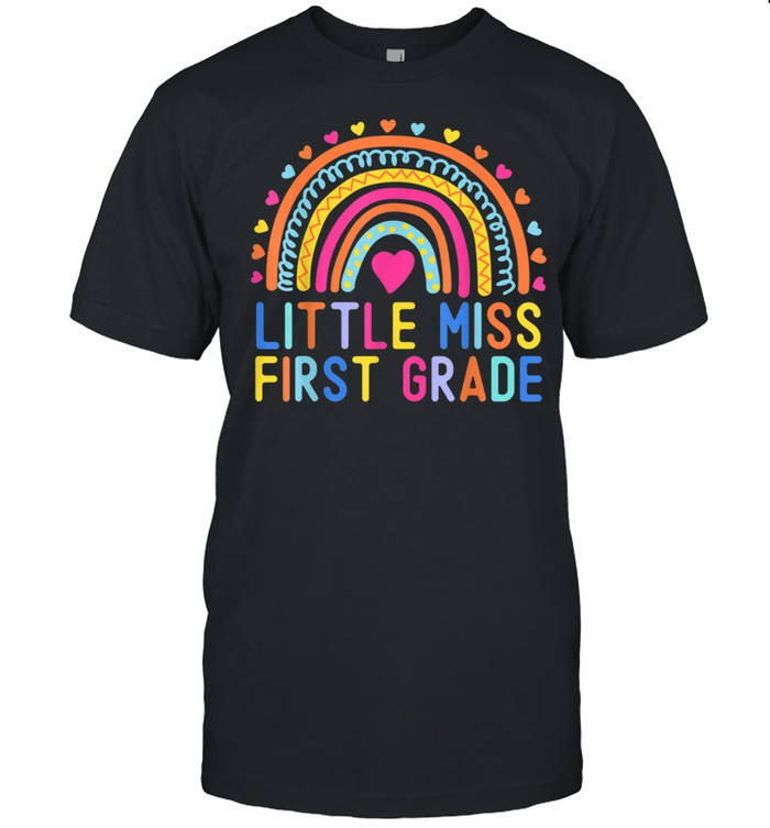 Kids Little Miss First Grade Girls Back To School 1st Grade shirt