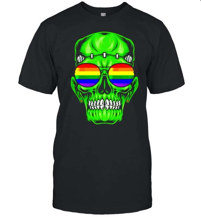 LGBT Frankenstein glasses rainbow shirt