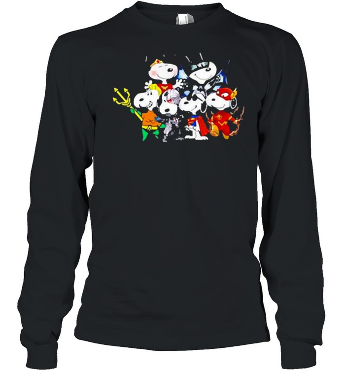 Snoopy captain superhero shirt Long Sleeved T-shirt