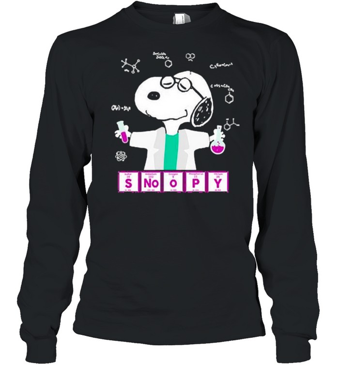 Snoopy chemistry lab shirt Long Sleeved T-shirt