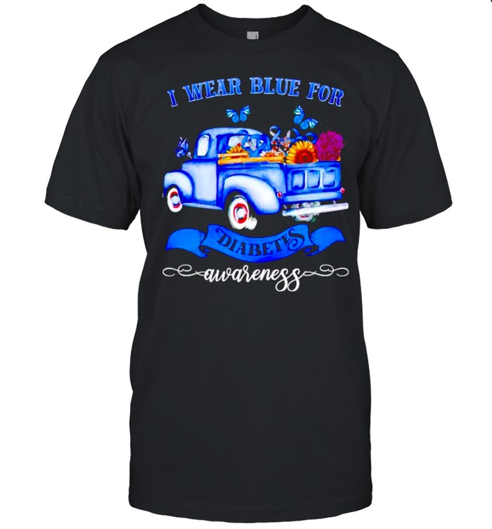 Truck I wear blue for diabetes awareness shirt
