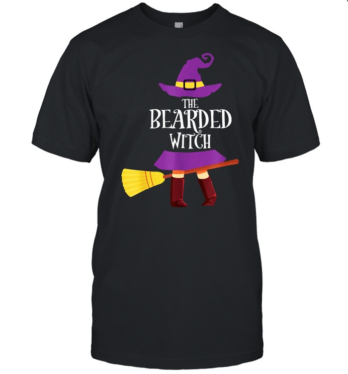 Bearded Witch Matching Halloween Pajamas Family Beard shirt Classic Men's T-shirt