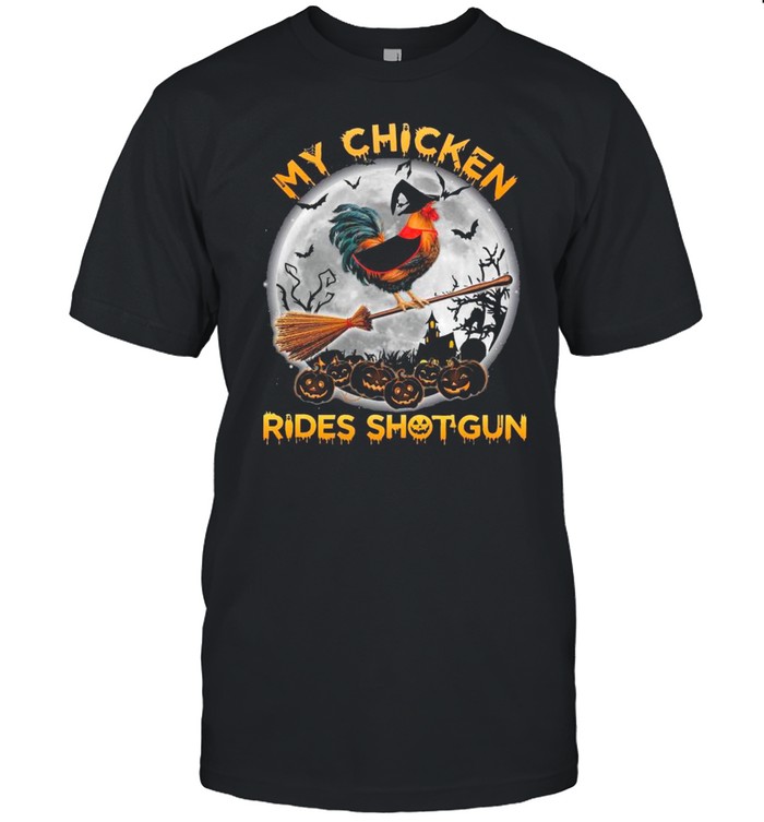 Chicken Witch Rides Shotgun Happy Halloween shirt Classic Men's T-shirt