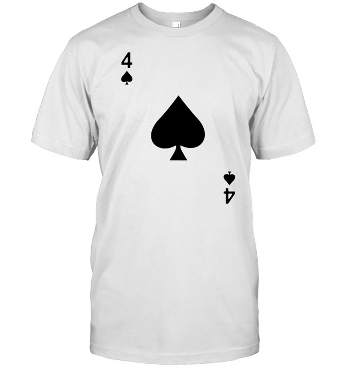 Four of spades blackjack playing cards shirt
