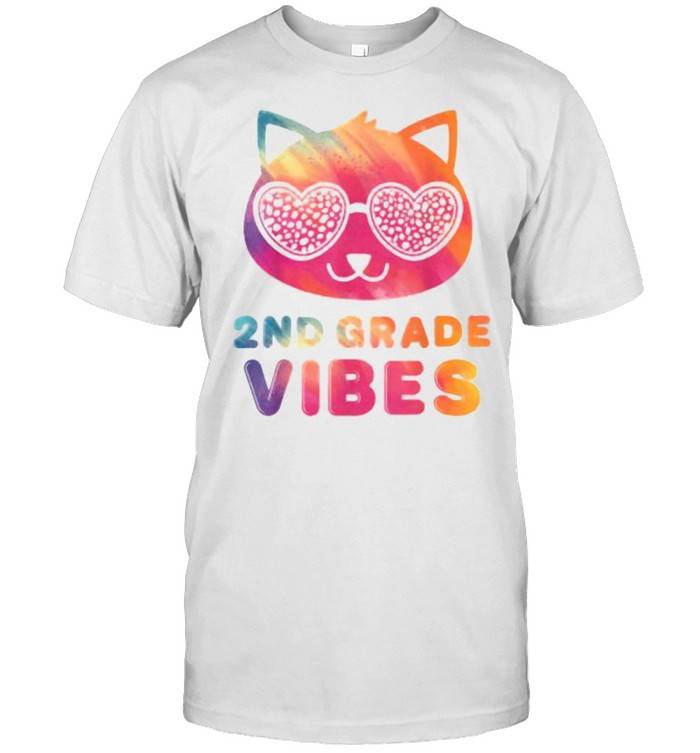 2nd Grade Vibes Colorful Cat Kitty Girl Leopard Eyes T- Classic Men's T-shirt