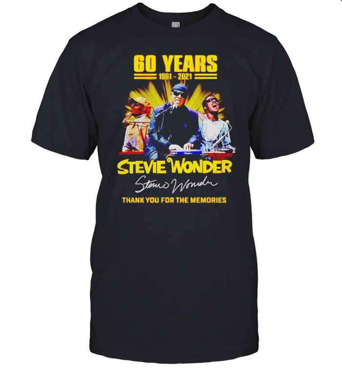 60 years of Stevie Wonder 1961 2021 thank you for the memories shirt Classic Men's T-shirt