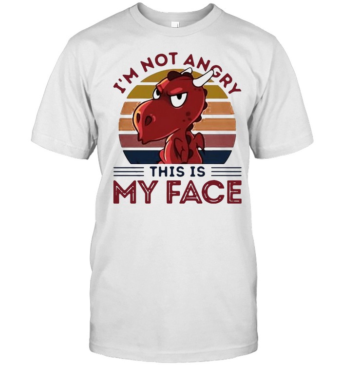 Dragon I’m Not Angry This Is My Face Vintage Retro T-shirt